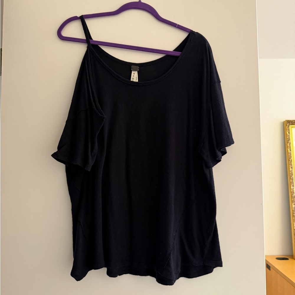 We The Free Black Short Sleeve Top M